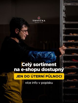 Poslední šance nakoupit z celého našeho sortimentu! 🕛 Do úterní půlnoci můžete objednat cokoliv z naší nabídky 😋 Od středy...